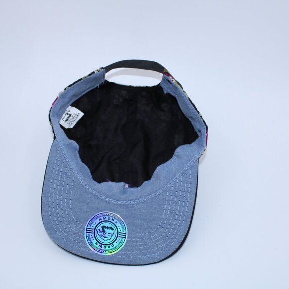 Crown 2 Tone Fashion Floral Baseball Cap - Picture 6 of 7